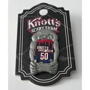 Knotts Scary Farm 50th Anniversary Collectible Pin Monster Fiend 1981 Horror